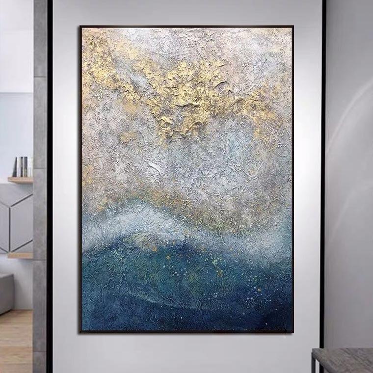 Waves of Gold Oil Painting - HOFKA