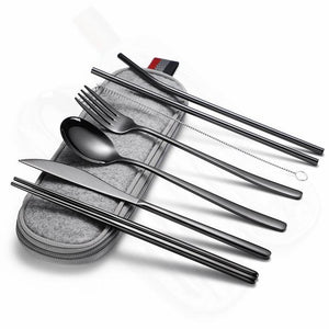 Everest Complete Cutlery Set - Black